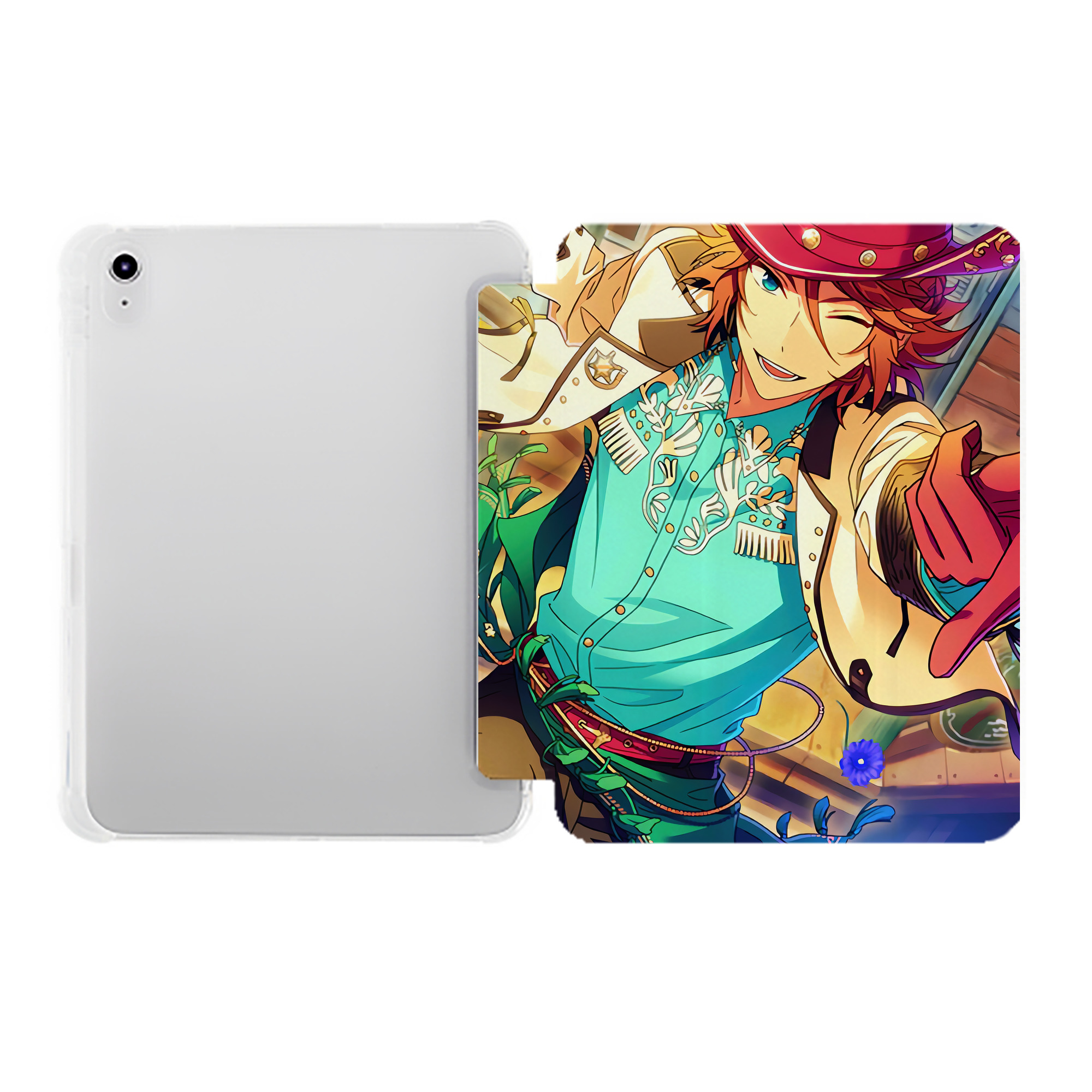 （画像用） あんさんぶるスターズ! Ensemble Stars IPad ケース ペン収納付き 三つ折りスタンド PUレザー×シリコン 対応機種9.5/10.5/10.9インチ